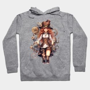 Watercolor Steampunk Girl #3 Hoodie